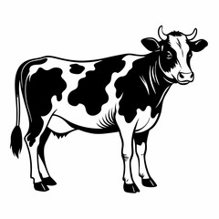 cow on a white background