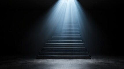 Obraz premium Illuminated Staircase: A Path to Enlightenment
