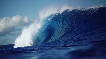 Dramatic Sky with Crashing Ocean Waves