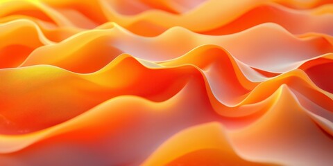 Bright orange waves of fabric create a vibrant texture in natural light during a creative design session