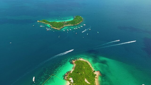 Aerial view Koh Sak island Pattaya Thailand.