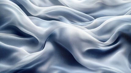 Obraz premium Delicate, flowing, light blue silk fabric