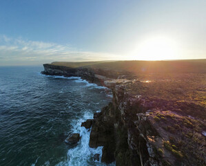 sunset on the coast at Eagle head rock, Australia