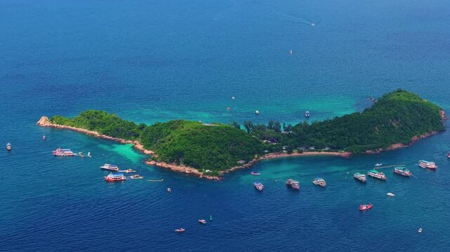 Aerial view Koh Sak island Pattaya Thailand.