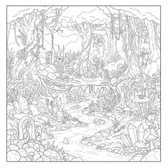 Obraz premium The act of coloring can be a meditative and therapeutic experience, allowing you to focus on the present moment and escape the stresses of daily life. As you bring the intricate illustrations to life 