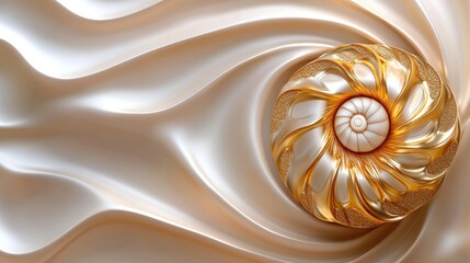 Obraz premium Intricate golden ratio texture with macro details of chaos in abstract design