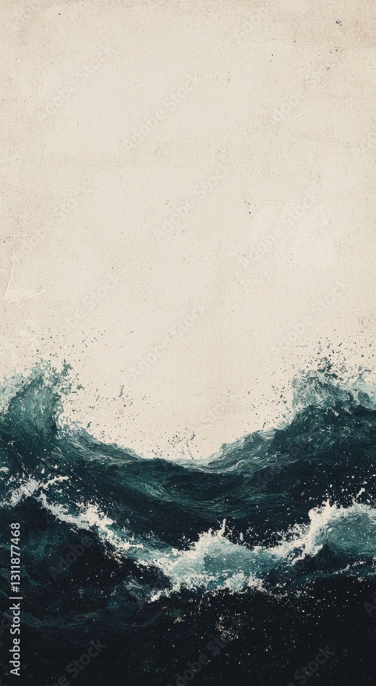 Poster stock image of an abstract oil paint texture applied to a canvas background