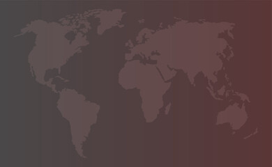 World map isolated on gradient background. Flat Earth, world map template.