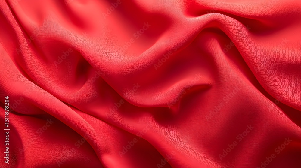 Poster draped red fabric soft texture background