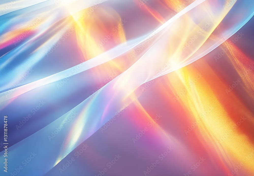 Fototapete soft flowing silk with bright light and colorful reflections ideal for stylish assignments : generat