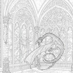 Obraz premium The act of coloring can be a meditative and therapeutic experience, allowing you to focus on the present moment and escape the stresses of daily life. As you bring the intricate illustrations to life 