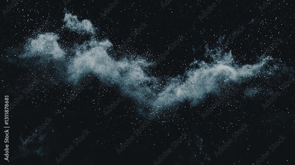 Aufkleber the background is an abstract blue hue featuring a grid network and interconnected particles, labele