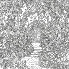 Obraz premium The act of coloring can be a meditative and therapeutic experience, allowing you to focus on the present moment and escape the stresses of daily life. As you bring the intricate illustrations to life 