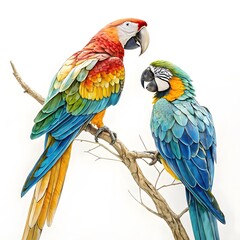 Obraz premium blue and yellow macaw