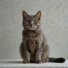 Obraz premium Gray cat sitting