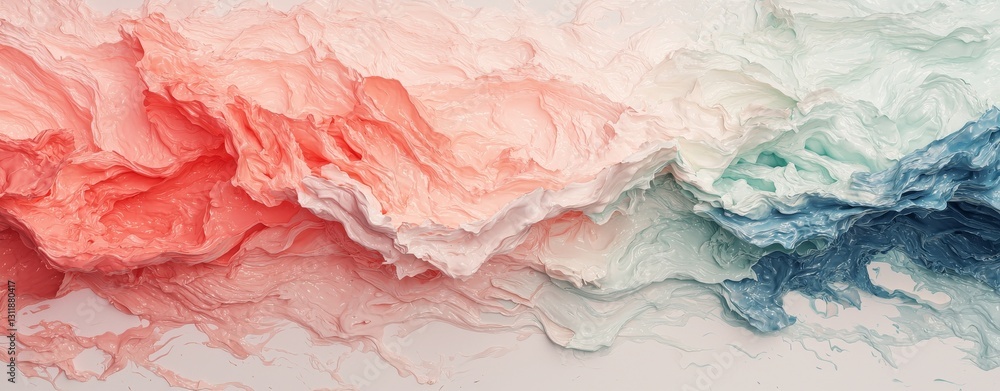 Poster stock abstract background with a 3d and realistic design, featuring a vibrant and colorful wavy liqu