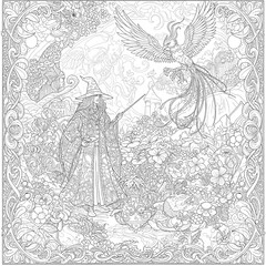 Obraz premium The act of coloring can be a meditative and therapeutic experience, allowing you to focus on the present moment and escape the stresses of daily life. As you bring the intricate illustrations to life 