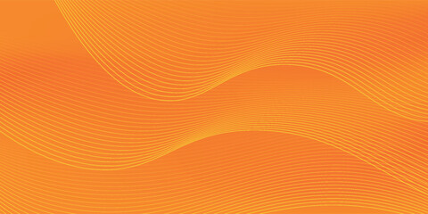 abstract orange background with line waves. Vector illustrator