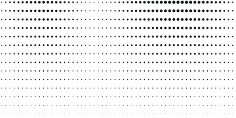 Halftone gradient. Dotted gradient, smooth dots spraying and halftones dot background seamless horizontal geometric pattern vector template set.vector iustrator