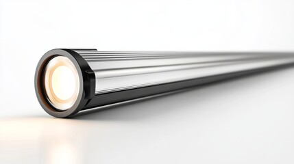 Modern clip-on LED track lighting fixture, sleek and energy-efficient, isolated on a white background for product display