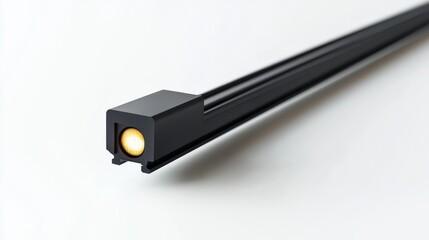 Modern clip-on LED track lighting fixture, sleek and energy-efficient, isolated on a white background for product display