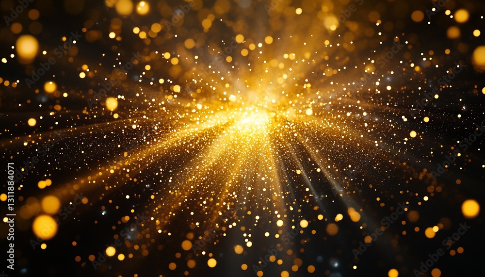 Poster stunning gold glittering background with sparkles for celebrations and events : generative ai