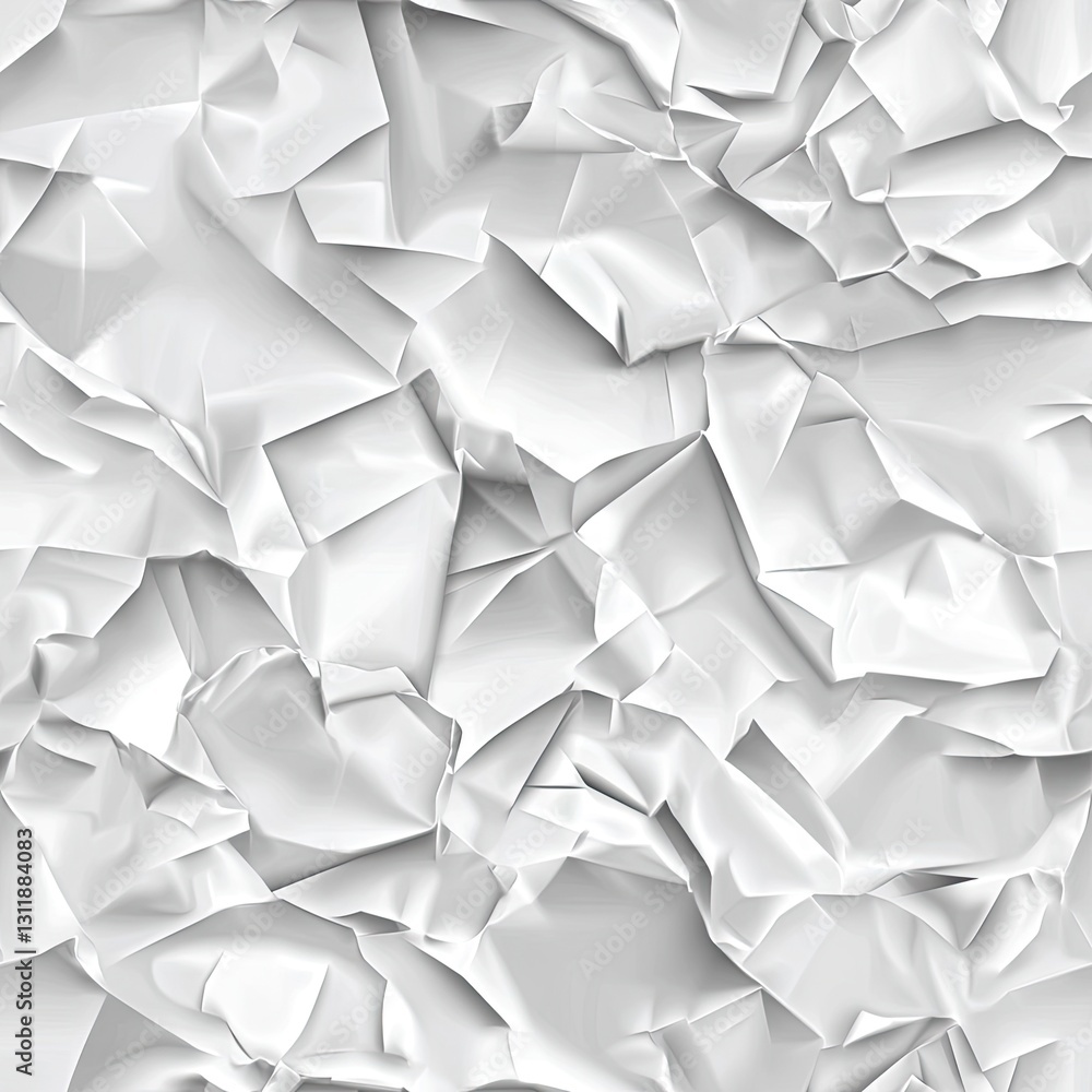 Poster seamless pattern detailed white crumpled paper texture offers a unique visual for backgrounds and de
