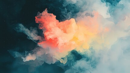 This abstract illustration is a visual treat, with fluid colors seamlessly blending in a harmonious display of aesthetic pleasure