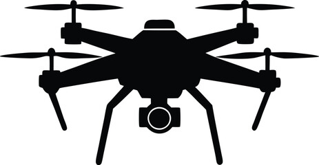 Drone Silhouette Vector Design, Drone Icon Vector