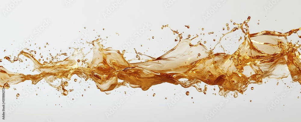 Fototapete refreshing splash of liquid in motion captured on a white background : generative ai