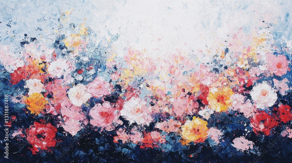Poster stock painting featuring a background with rectangular and square abstract shapes