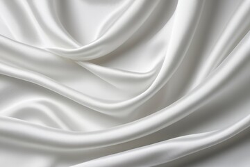 Fototapeta premium a close up of a white fabric with a very large amount of folds