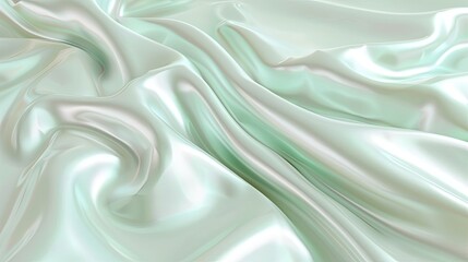 Obraz premium Iridescent Waves of Light, Abstract Texture of Flowing Silk Fabric