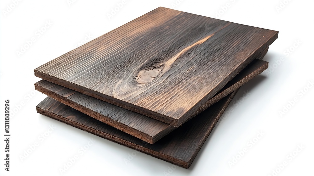 Poster Stacked Rustic Wooden Boards for Crafting and DIY Projects : Generative AI