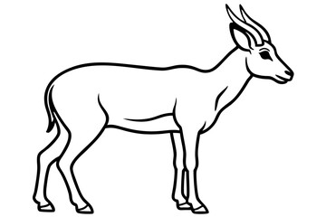 Minimalist Saiga Antelope Vector