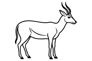 Minimalist Saiga Antelope Vector