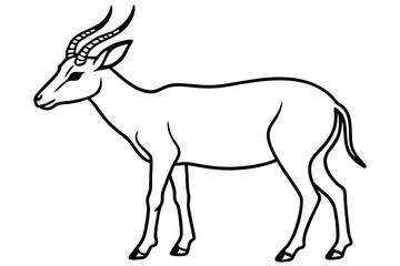 Minimalist Saiga Antelope Vector