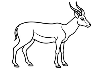 Minimalist Saiga Antelope Vector