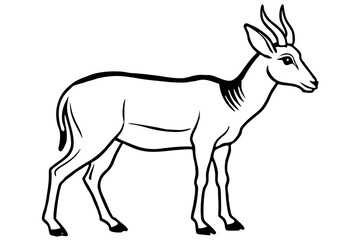 Minimalist Saiga Antelope Vector