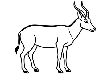 Minimalist Saiga Antelope Vector