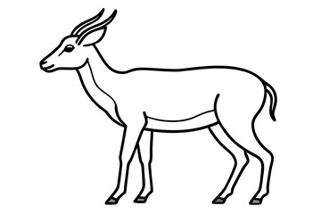 Minimalist Saiga Antelope Vector