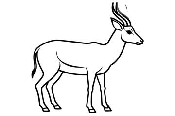 Minimalist Saiga Antelope Vector