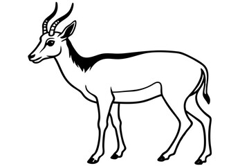 Minimalist Saiga Antelope Vector