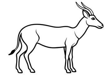 Minimalist Saiga Antelope Vector