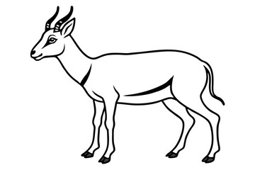 Minimalist Saiga Antelope Vector