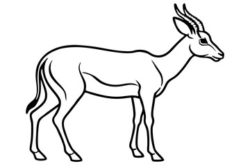 Minimalist Saiga Antelope Vector