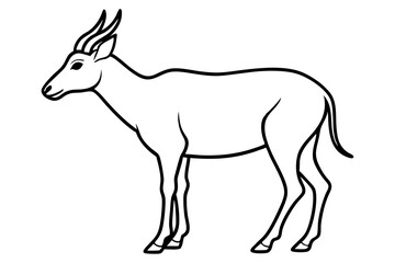 Minimalist Saiga Antelope Vector