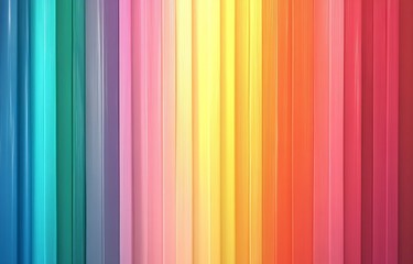 Vibrant and colorful vertical stripes background in a rainbow spectrum of hues : Generative AI
