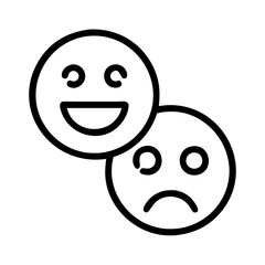 Fototapeta premium emoji reactions icon, emoji reactions line art - simple line art of emoji reactions, perfect for emoji reactions logos and icons