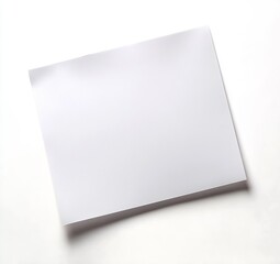 Blank white paper sheet isolated on bright background for advertising and design purposes : Generative AI